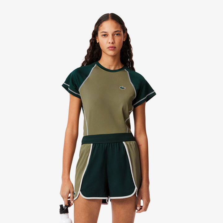 Lacoste Women's Slim Fit Ultra Dry Stretch Sport T-Shirt