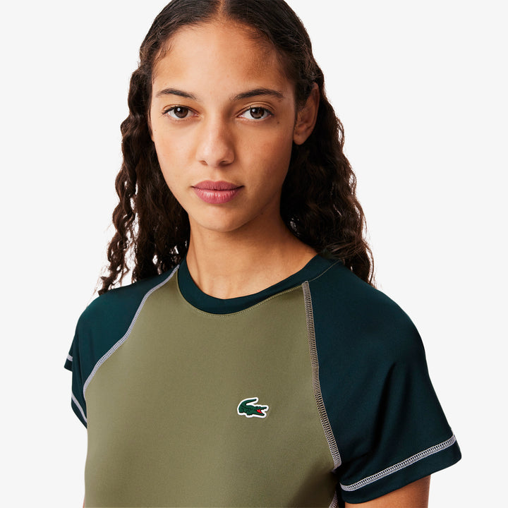 Lacoste Women's Slim Fit Ultra Dry Stretch Sport T-Shirt