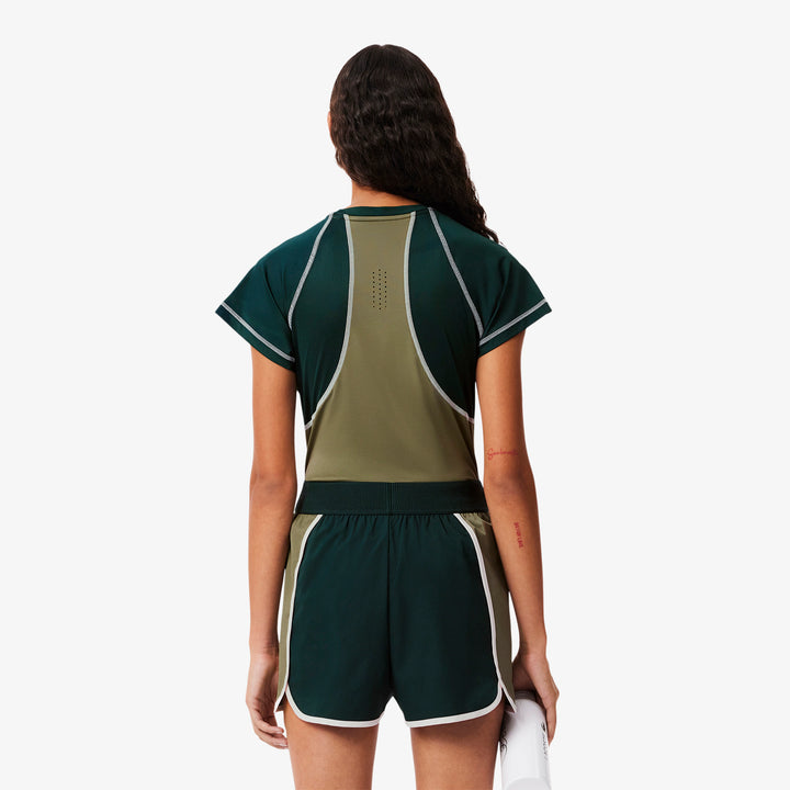 Lacoste Women's Slim Fit Ultra Dry Stretch Sport T-Shirt