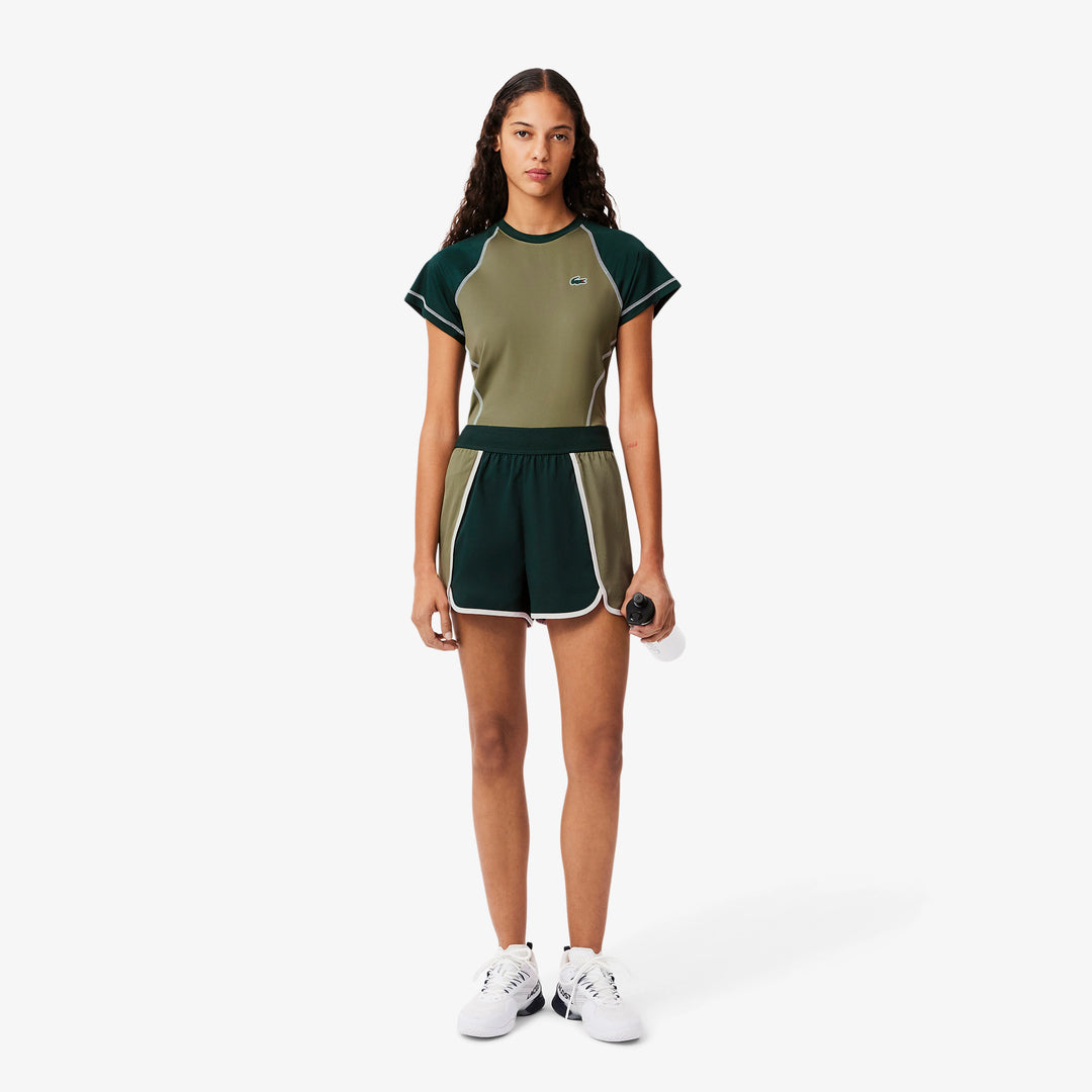 Lacoste Women's Slim Fit Ultra Dry Stretch Sport T-Shirt