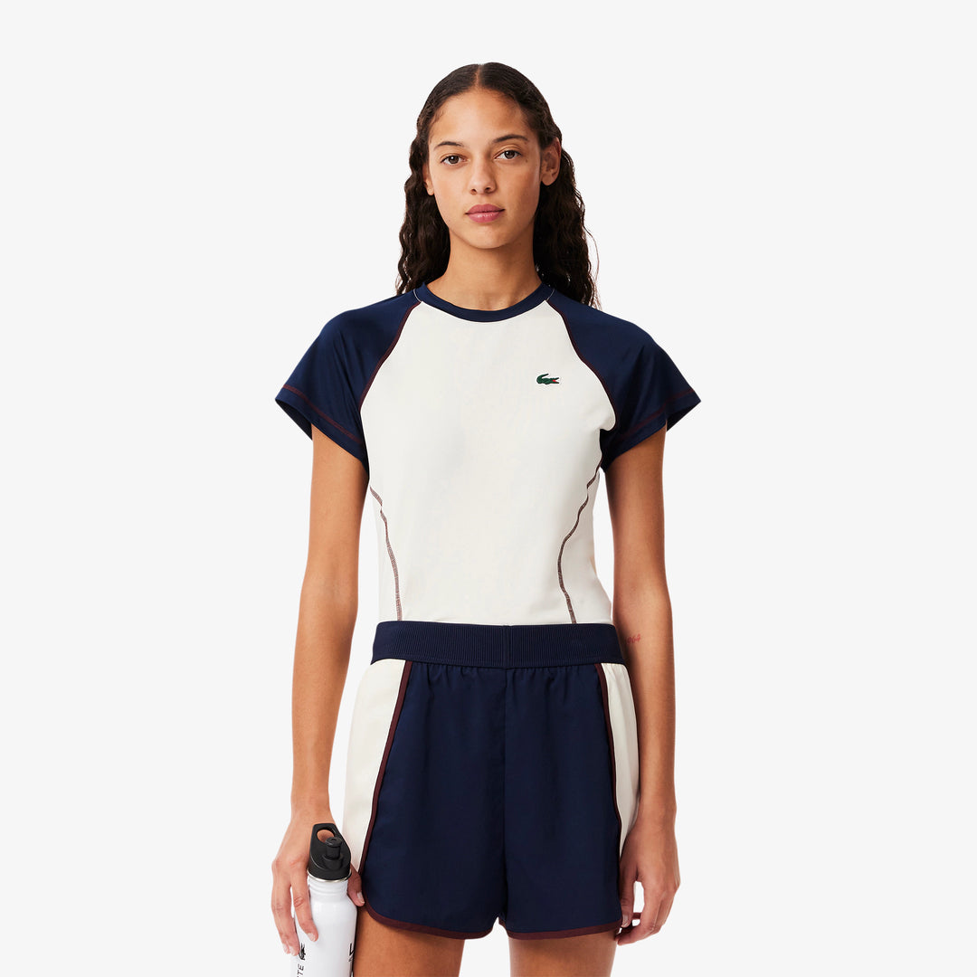 Lacoste Women's Slim Fit Ultra Dry Stretch Sport T-Shirt