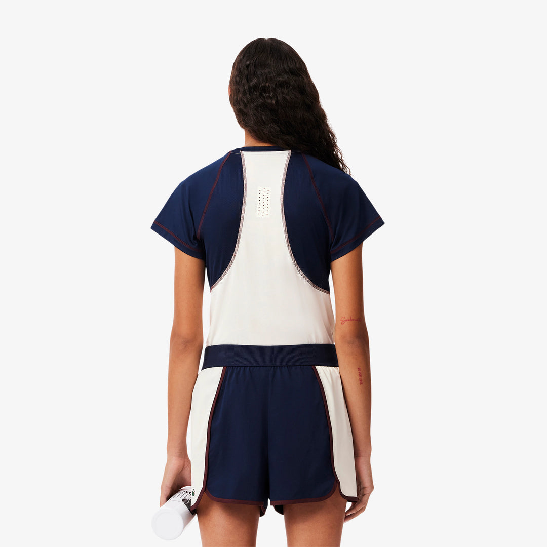 Lacoste Women's Slim Fit Ultra Dry Stretch Sport T-Shirt