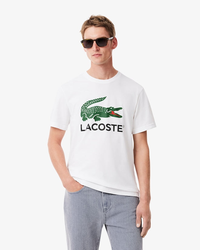 Lacoste Men's Signature Print Cotton T-Shirt