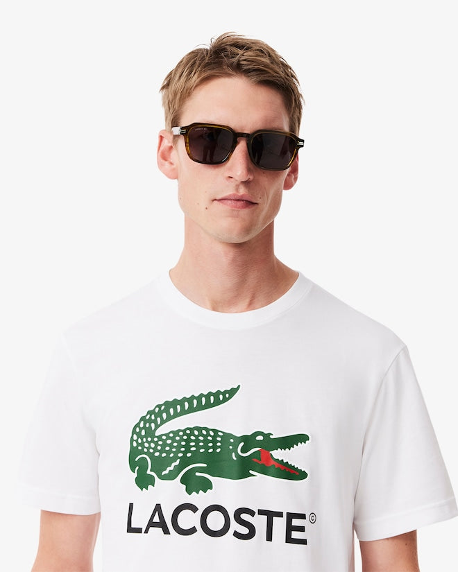 Lacoste Men's Signature Print Cotton T-Shirt