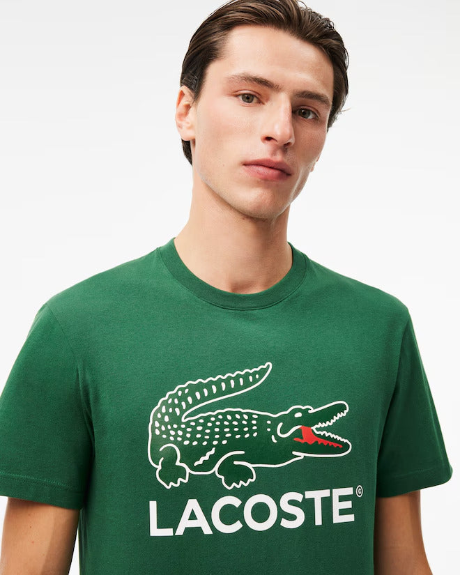 Lacoste Men's Signature Print Cotton T-Shirt