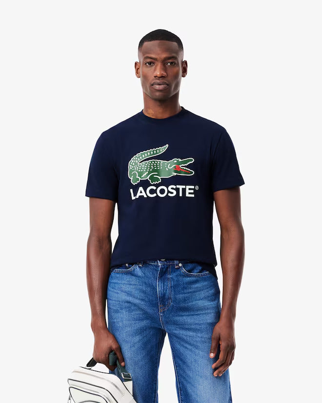 Lacoste Men's Signature Print Cotton T-Shirt