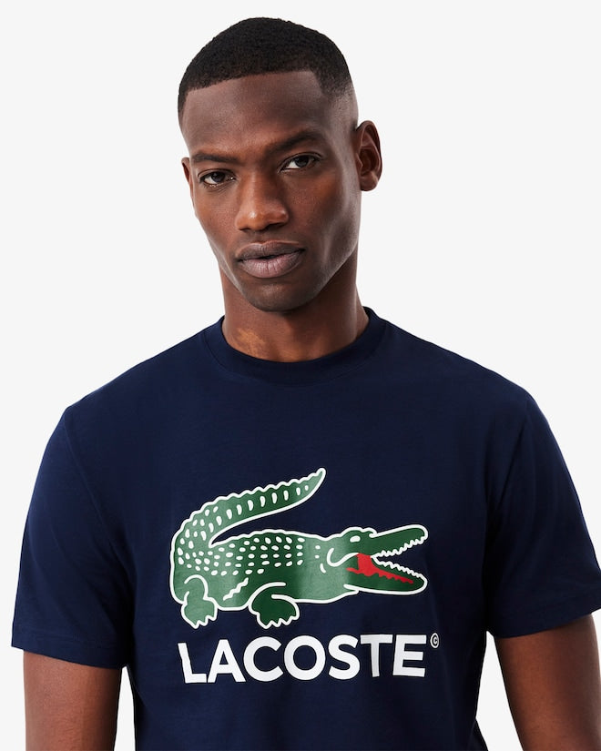 Lacoste Men's Signature Print Cotton T-Shirt