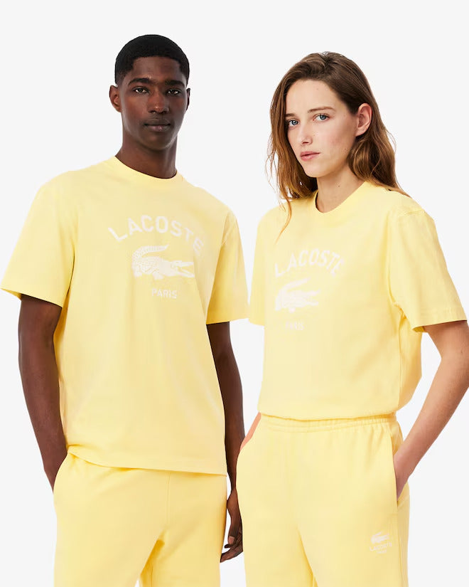 Lacoste Unisex Signature Print Cotton T-Shirt