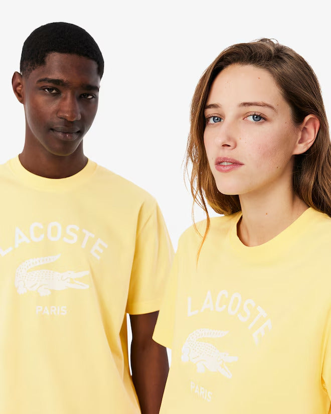 Lacoste Unisex Signature Print Cotton T-Shirt