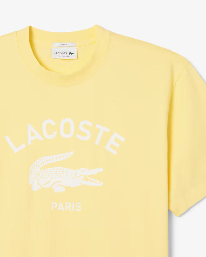 Lacoste Unisex Signature Print Cotton T-Shirt