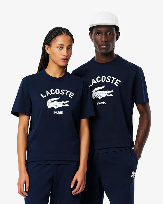Lacoste Unisex Signature Print Cotton T-Shirt