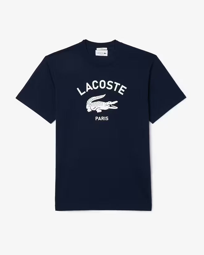 Lacoste Unisex Signature Print Cotton T-Shirt