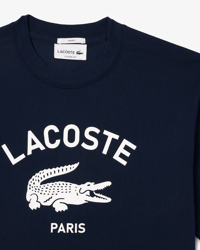 Lacoste Unisex Signature Print Cotton T-Shirt