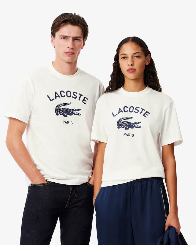 Lacoste Unisex Signature Print Cotton T-Shirt