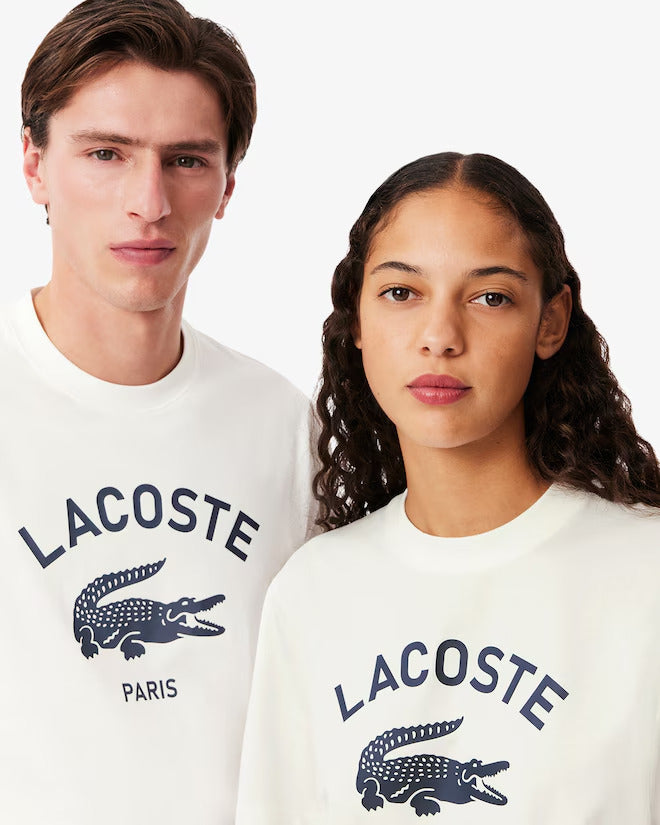 Lacoste Unisex Signature Print Cotton T-Shirt