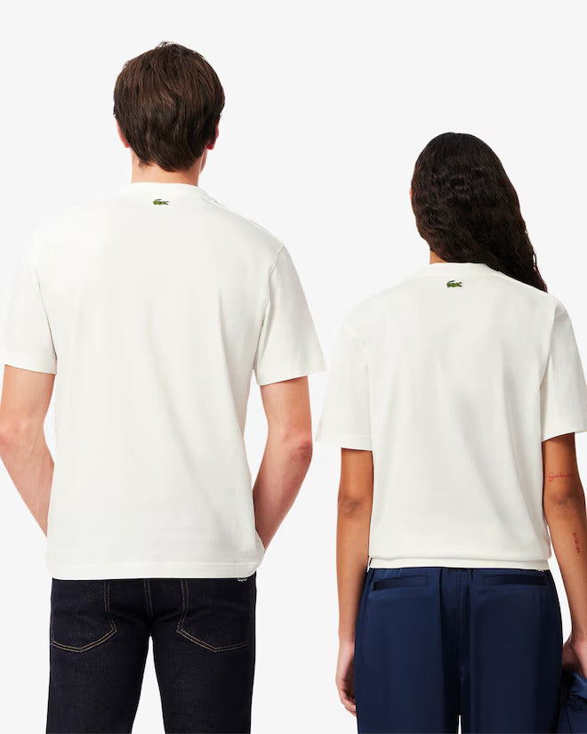 Lacoste Unisex Signature Print Cotton T-Shirt