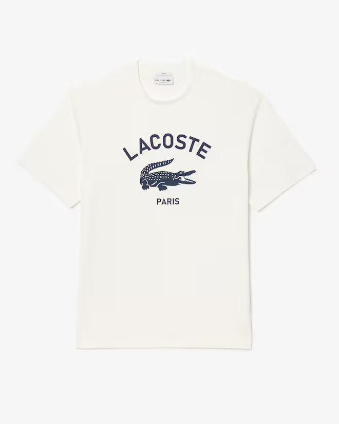 Lacoste Unisex Signature Print Cotton T-Shirt