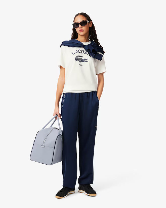 Lacoste Unisex Signature Print Cotton T-Shirt