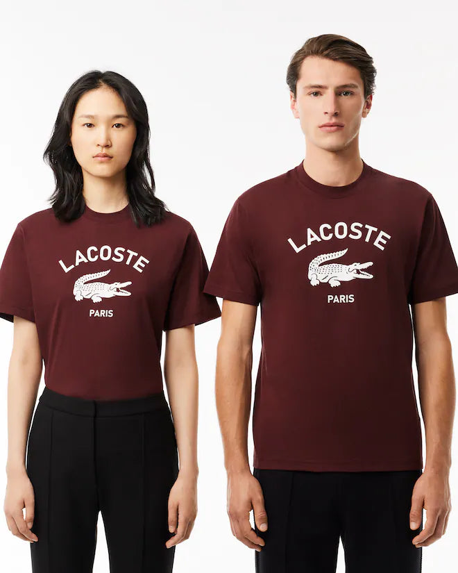 Lacoste Unisex Signature Print Cotton T-Shirt