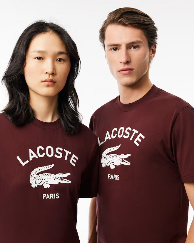 Lacoste Unisex Signature Print Cotton T-Shirt