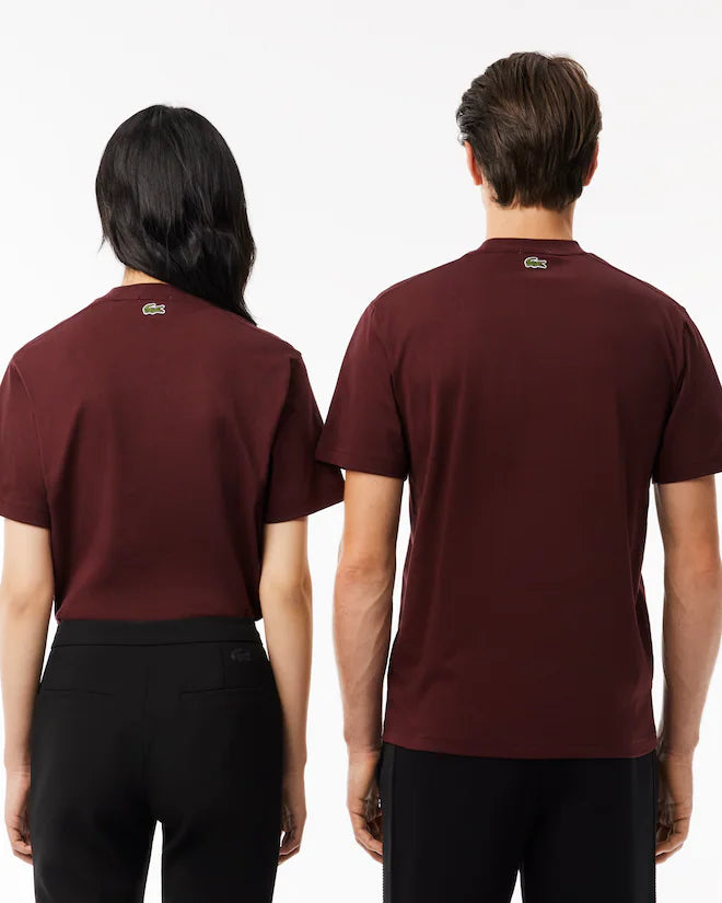 Lacoste Unisex Signature Print Cotton T-Shirt