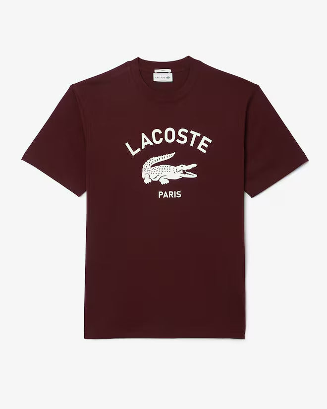 Lacoste Unisex Signature Print Cotton T-Shirt