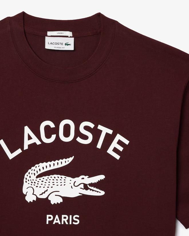 Lacoste Unisex Signature Print Cotton T-Shirt