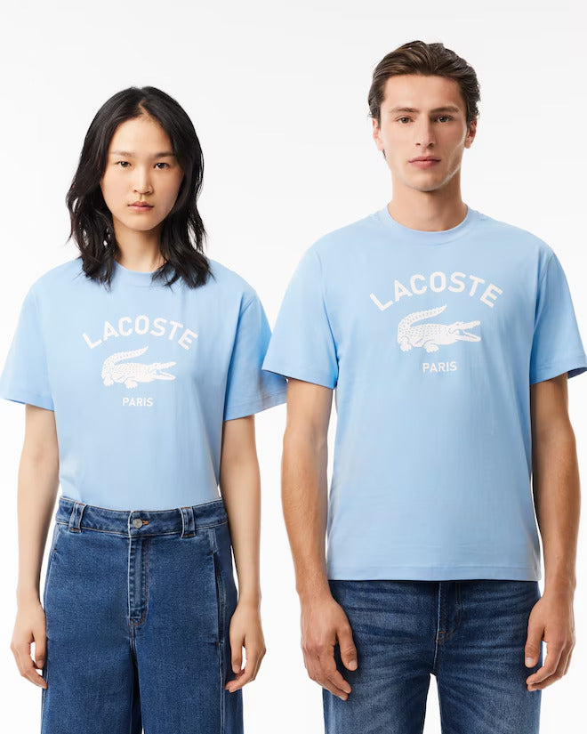 Lacoste Unisex Signature Print Cotton T-Shirt