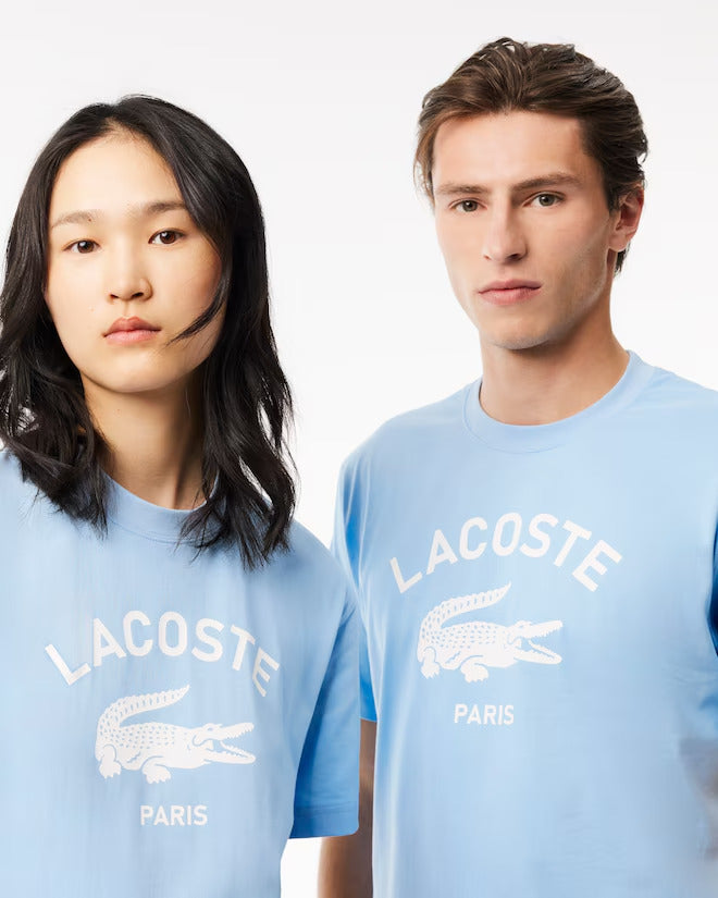 Lacoste Unisex Signature Print Cotton T-Shirt