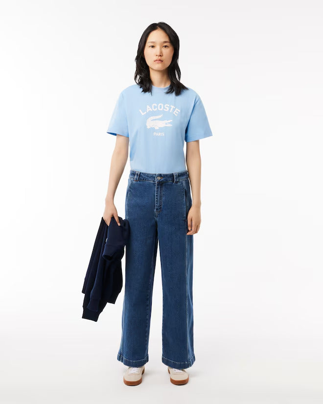 Lacoste Unisex Signature Print Cotton T-Shirt