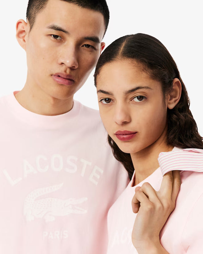 Lacoste Unisex Signature Print Cotton T-Shirt