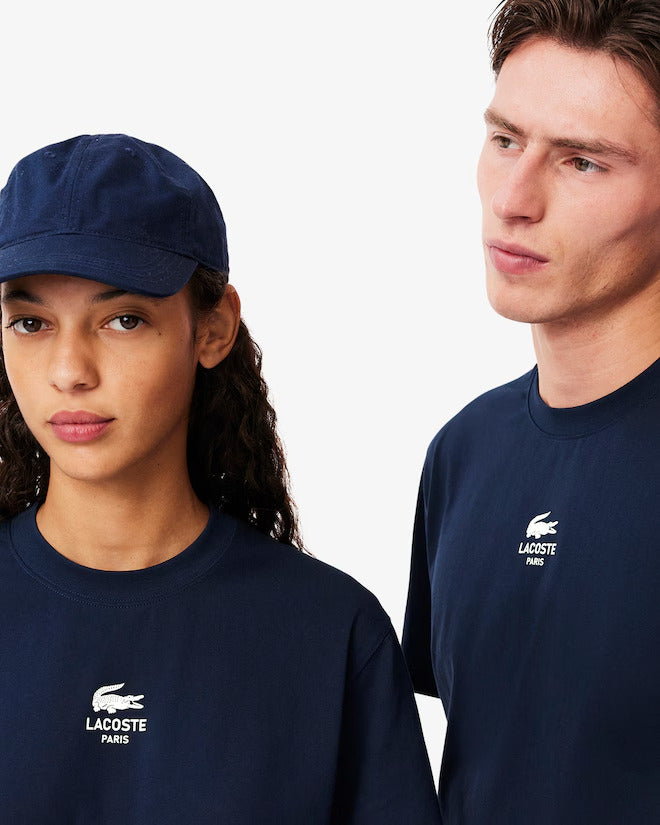 Lacoste Unisex Signature Print Cotton T-Shirt