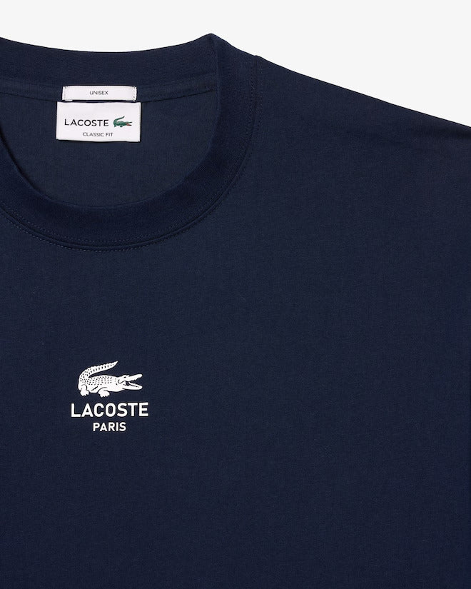 Lacoste Unisex Signature Print Cotton T-Shirt