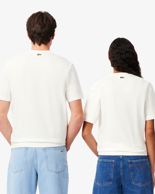 Lacoste Unisex Signature Print Cotton T-Shirt