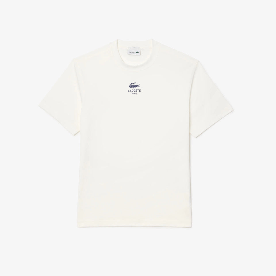 Lacoste Unisex Signature Print Cotton T-Shirt