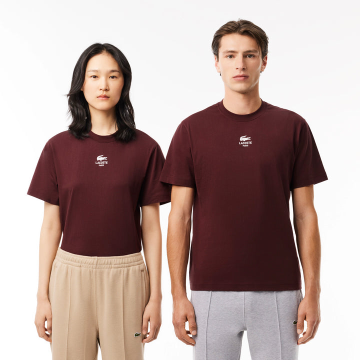 Lacoste Unisex Signature Print Cotton T-Shirt