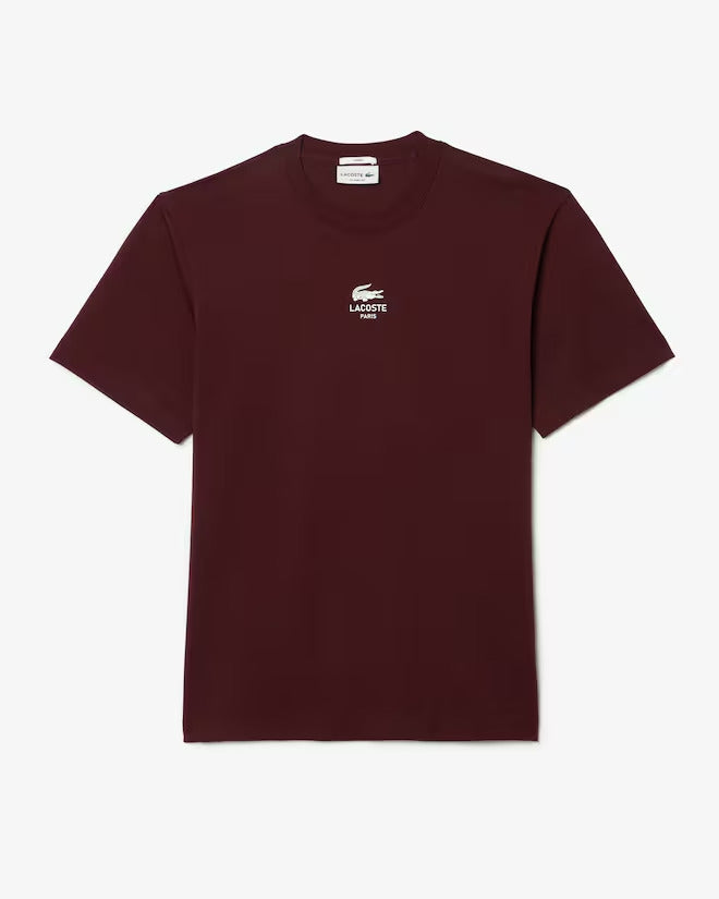 Lacoste Unisex Signature Print Cotton T-Shirt