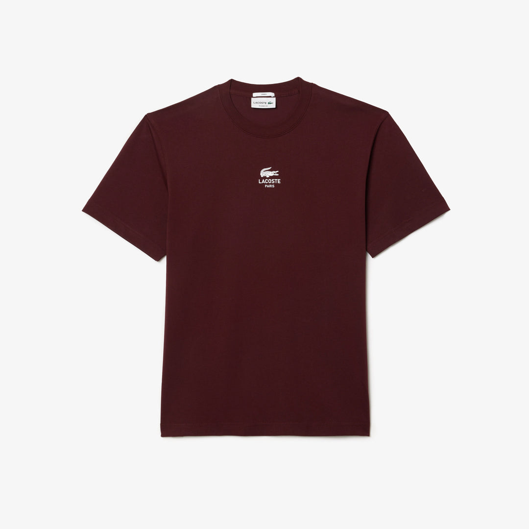 Lacoste Unisex Signature Print Cotton T-Shirt