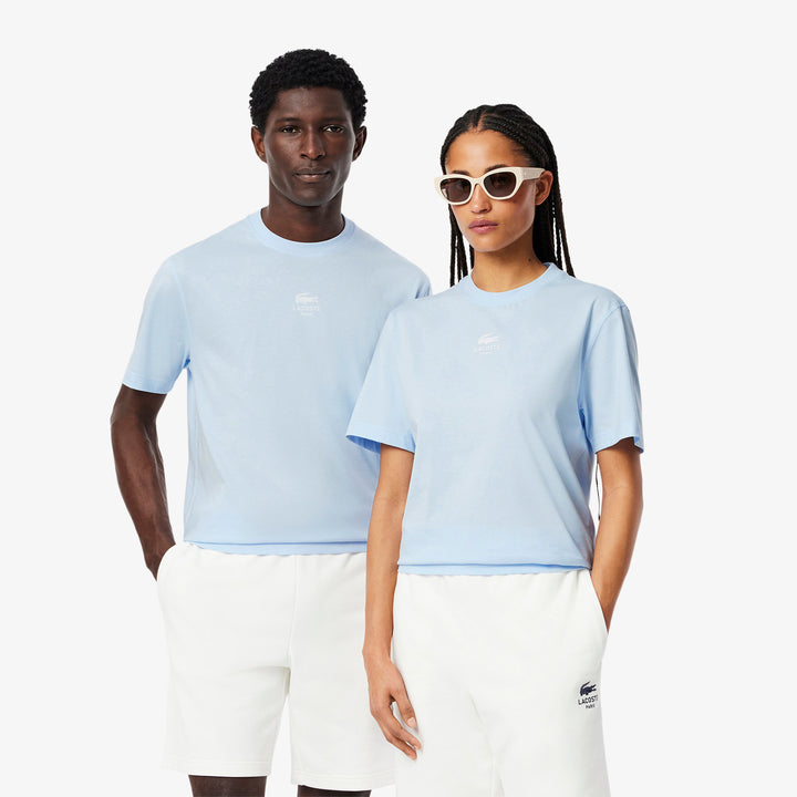 Lacoste Unisex Signature Print Cotton T-Shirt