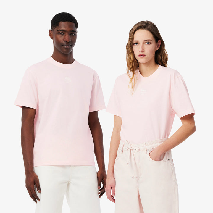 Lacoste Unisex Signature Print Cotton T-Shirt