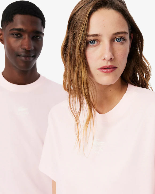 Lacoste Unisex Signature Print Cotton T-Shirt