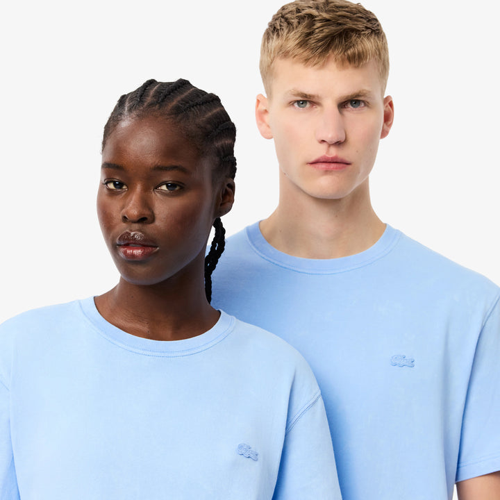 Lacoste Unisex Washed Effect Heavy Cotton T-Shirt
