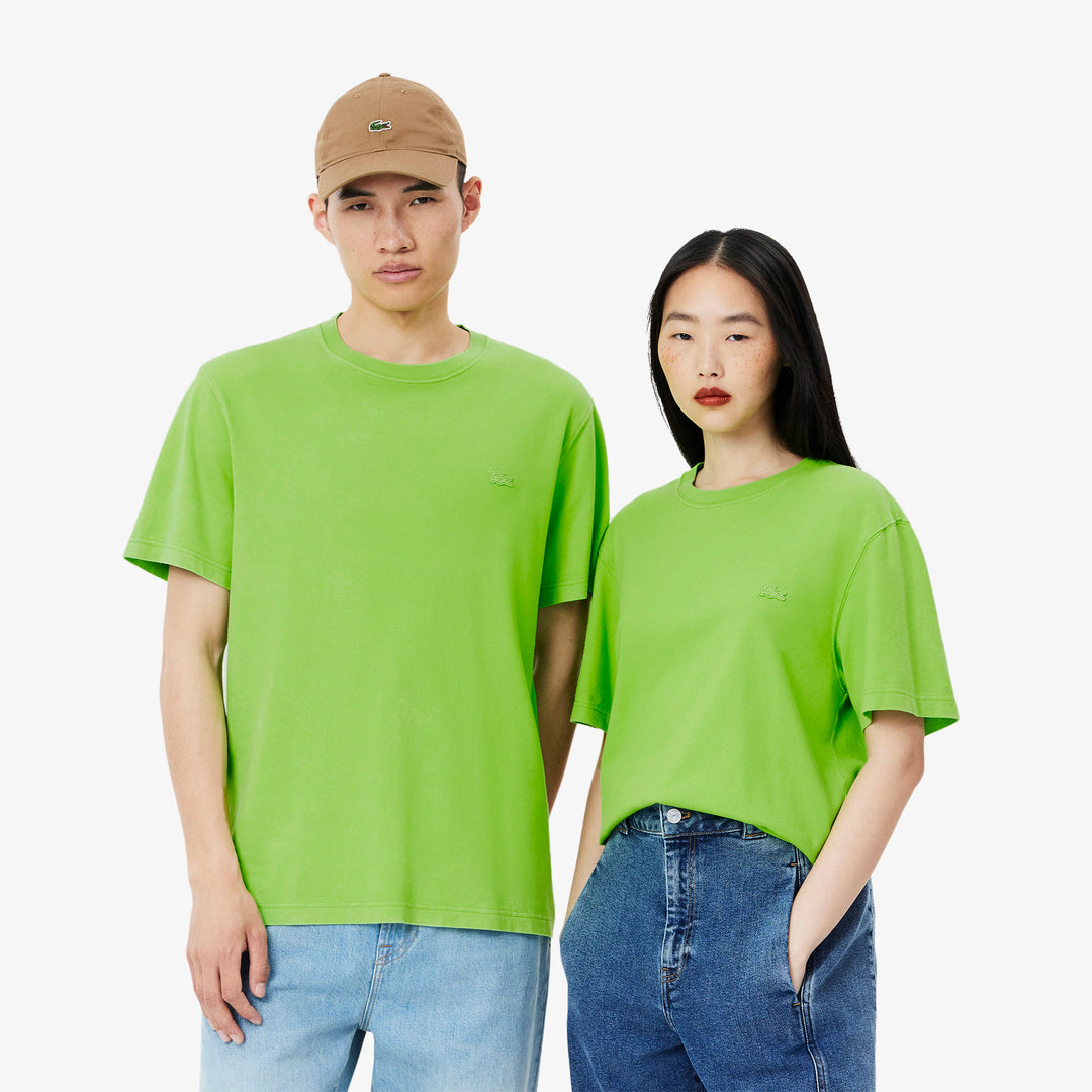 Lacoste Unisex Washed Effect Heavy Cotton T-Shirt