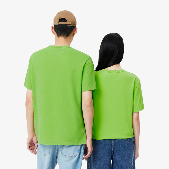 Lacoste Unisex Washed Effect Heavy Cotton T-Shirt