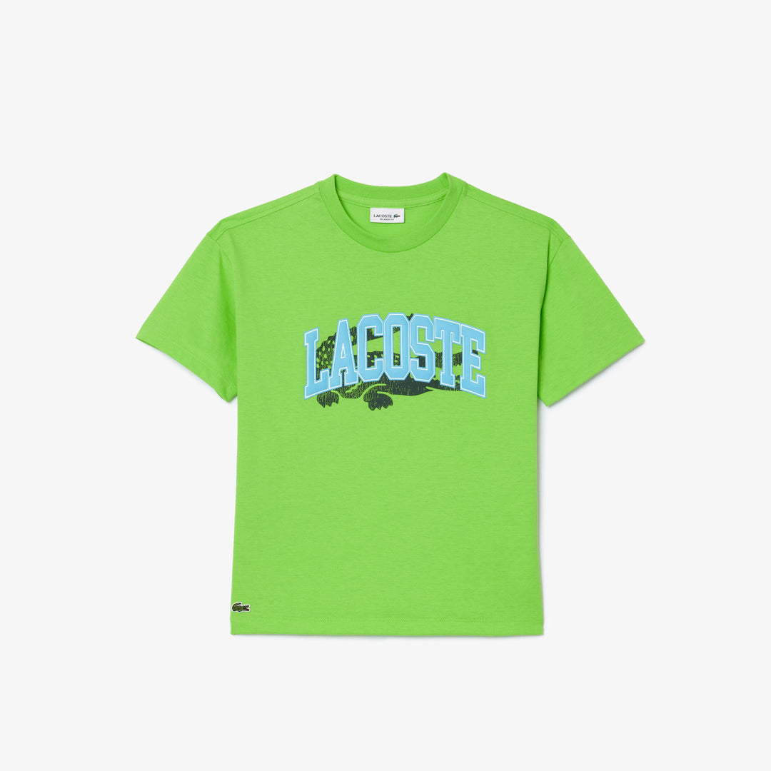 Lacoste Kids' Crocodile Print Cotton T-Shirt