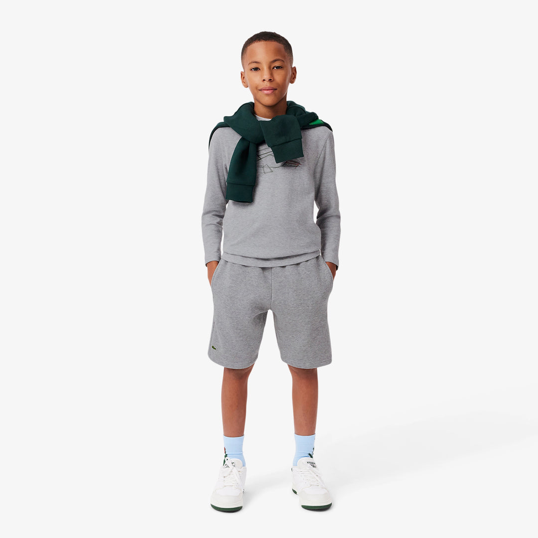 Lacoste Kids' Heavy Cotton Crocodile Graphic T-Shirt