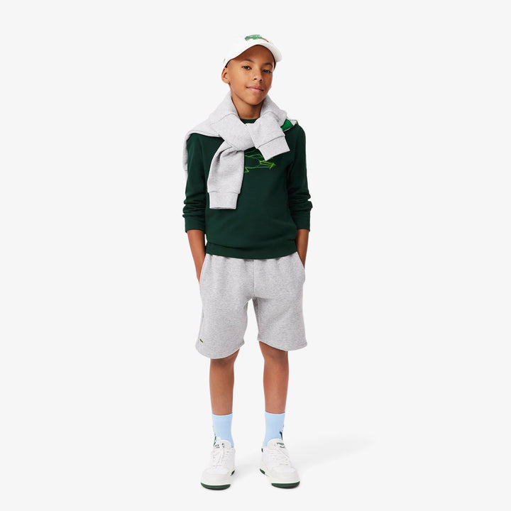 Lacoste Kids' Heavy Cotton Crocodile Graphic T-Shirt