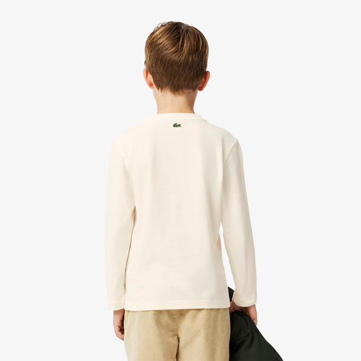 Lacoste Kids' Crocodile Print Cotton T-Shirt