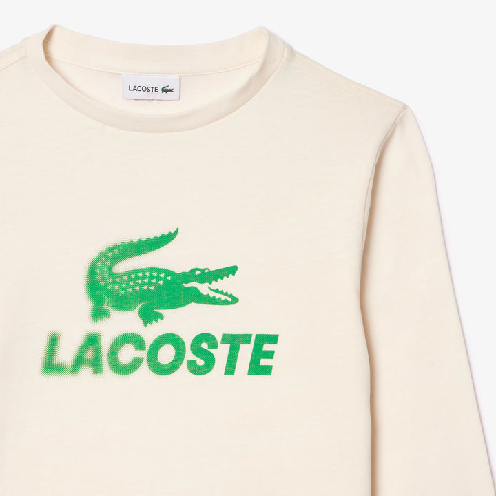 Lacoste Kids' Crocodile Print Cotton T-Shirt