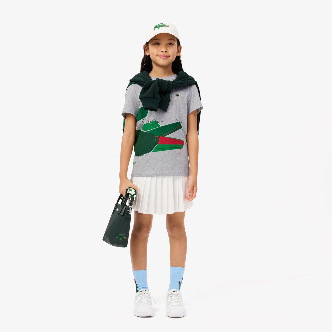 Lacoste Kids' Crocodile Graphic Cotton T-Shirt
